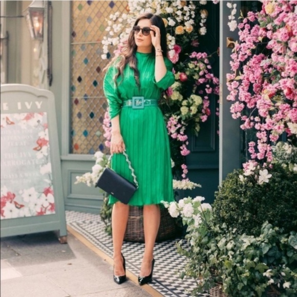 ZARA Studio Pleated midi dress M 711/RQ - Picture 5 of 8